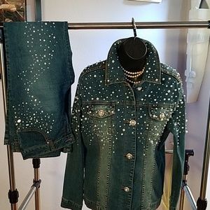 Quaker Factory Vintage Denim jacket/pants